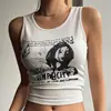 2025 Verano Top de Tubo Estampado en Contraste Camisola Básica Estilo Y2K Dulce y Picante Espalda Hermosa Ajustado Sexy Chaleco