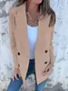 LN1391 Amazon en stock rosa claro de doble botonadura estilo extranjero traje, chaqueta casual holgada para commuting para mujer