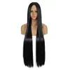 100CM 1 metro peruca cosplay média preto rosa multiuso cabelo liso desenho animado longo em estoque atacado
