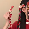 Lleno de Buena Fortuna~ Tassel de Moneda de Cobre para Año Nuevo Flor Pinza para el Cabello, Pinza Lateral Nueva Estilo Chino Accesorio para el Cabello, Pinza para el Cabello de Mujer, Tocado Estilo Chino Tradicional