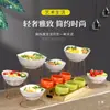 Plato para Ensalada Fría de Buffet Estante para Ensalada de Frutas Set Mesa Redonda para Postres de Restaurante Comercial Soporte de Exhibición Mesa de Exhibición para Comidas Frías