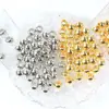 Ccb Dourado e Prateado Galvanizado 12mm Contas Cilíndricas com Furo Grande DIY Joias Contas Soltas Acessórios Atacado Contas com Furo Grande