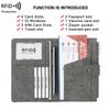 Cross-border nova escova antirroubo RFID porta-passaporte zíper fivela passaporte capa porta-certificado multifuncional saco de passaporte de viagem