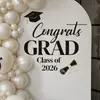 Pegatinas para Fondo de Ceremonia de Graduación Transfronteriza Decoración de Arco de Globos para Fiesta de Graduación Pegatinas Logo Autoadhesivas PVC