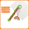 Llavero Colgante Cadena Arcoíris Creativo Colgante Pequeño Fresco Dopamina Accesorios DIY Cubierta de Auriculares Colgante para Pareja