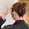 Celebridad de Internet Clip de Cadena Metálica Grande Corea del Sur Elegante Pinza para el Cabello Parte Posterior de la Cabeza Baño Cabello Clip de Tiburón