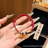 Cuerda de Mano para el Festival del Bote del Dragón Madera de Durazno Cuerda Roja Cuerda de Mano Segura y Lisa Tejida a Mano Regalo para Mejor Amigo Novia Regalo de Cumpleaños Pulsera