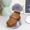 Ropa para Perro Forrada de Polar Portátil Ropa de Invierno Mascota Teddy Cachorro Perro Pequeño Oso Amargo Pome Ropa para Gato Otoño e Invierno