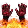 Em estoque estilo quente luvas bbbq churrasco 800 graus à prova de fogo retardante de chama isolamento térmico forno micro-ondas luvas resistentes a alta temperatura
