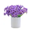 Flor Artificial de Amazon de Cinco Pétalos Violeta para Exteriores Anti-UV Flor Artificial Flor Artificial Decorativa para Porche Exterior