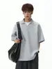 Exquisita Camiseta de Manga Corta con Cuello en V Estilo Old Money, Nuevo Tejido de Malla de Aire Texturizado Casual Primavera/Verano Camisa Polo