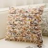 Funda de Almohada para Sofá de Sala de Estar, Almohada Cojín Modelo de Habitación Cama Famosa, Rojo y Amarillo Original Simple Moderno de Alta Gama Lujo Ligero