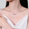 Nova Deyi S925 Sterling Silver Moissanite Colar Sete Diamantes Sorridentes Correntes Femininas Luz Luxo Ins Estilo Desgaste Diário