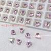 Arte de Uñas con Pedrería Irregular en Forma de Corazón de Cristal, Pedrería para Uñas de Novia, Pedrería para Uñas Portátil, Lujo Ligero