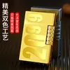 Rueda de desbaste lateral deslizante de acero Langsheng Encendedor de llama abierta oblicua inflable Patrón de doble cara Encendedor de regalo