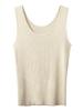 Camisola pequeña de punto de seda de hielo estilo francés para mujer, prenda exterior de verano, traje interior, diseño superior, parte inferior sexy