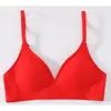 Ropa interior de soporte suave transfronteriza color liso alta calidad brillante fruta simple congelado cómodo sexy cubierta de sujetador para mujer