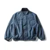 Hecho para durar Tendencia Retro Lavado Vintage Chaqueta de Solapa Detroit para Hombre Chaqueta de Trabajo Holgada Jk18