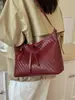 Bolso de hombro para debajo del brazo de moda transfronterizo 2026, bolso de mano tejido de gran capacidad, bolso cruzado tipo cubo