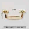 Estuche de cuero estuche de cosméticos asa de plástico asa plana de plástico asa de estuche de aluminio asa de caja de regalo dorado 125*48mm
