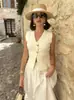 Chaleco de Punto Casual Estilo Europeo y Americano Nuevo Suéter para Mujer Estilo Europeo y Americano