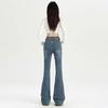 Pantalones vaqueros Micro La Vintage azules para mujer, de otoño e invierno, de cintura alta, ajustados, con diseño de herradura, pantalones elásticos pequeños.