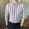 Bang Bang Hall Outono Hot Sale Nova Camisa Listrada Masculina Manga de Sete Pontas Moda Outono
