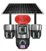 Cámara de Vigilancia Solar Aov sin Enchufe Cámara Solar Exterior Cámara de Alarma de Video de 4 Lentes