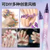 Arte de Uñas Transfronterizo Bolígrafo Graffiti de Doble Punta Pintura Acrílica Arte de Uñas DIY Bolígrafo de Pintura 3D Secado Rápido Bolígrafo de Uñas de Contorno Colorido