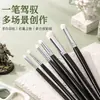 Conjunto de Pincéis de Lã Cabo Preto Múltiplas Especificações Pincéis para Pintura Artística Guache Acrílico Pintura a Óleo Pintura Manual Profissional Pincéis para Esboço