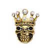 Broche de Halloween Retro Europeo y Americano con Calavera de Diamante Corsage Personalizado Exagerado Accesorios de Ropa Listos para la Venta