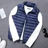 Otoño e invierno 2023 nuevo chaleco de algodón pluma ligera para hombre chaleco de algodón ultraligero chaleco acolchado de algodón pluma talla grande para amantes