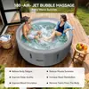 Jacuzzi Inflable de Masaje Caliente Más Vendido Transfronterizo con Funciones de Generación de Olas, Calefacción y Temperatura Constante, Tamaño Grande para 4-6 Personas, Hecho de Material Cepillado