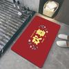 Nuevo Felpudo Festivo Rojo Estilo Chino para Boda, Felpudo Absorbente para Baño, Alfombrilla Suave de Diatomeas para Pies, Alfombra Antideslizante para Baño