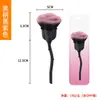 Pincel de Maquiagem Flor de Rosa, Cabo Floral Curvo para Blush em Pó Iluminador, Pincel Cosmético Decorativo