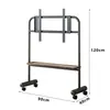 Suporte de TV Móvel de Aço Inoxidável com Rodas, de Chão, para Apartamentos Pequenos, Quarto, Sala de Estar, Uso Doméstico, 43-75 polegadas