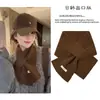 Bufanda de Lana Australiana para Mujer Nueva Versátil Estilo Coreano Atmósfera Pareja Cálida Bufanda Cruzada Calentador de Cuello Protección contra el Frío para Mujer