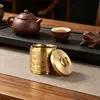 Cenicero de latón con tapa, totalmente de cobre, diseño creativo para evitar que las cenizas vuelen y el olor a humo, adecuado para coche, oficina, hogar, regalo de alta gama