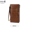 Cartera de Mujer Anti-robo RFID Transfronteriza de Tres Capas con Bolsillo con Cremallera, Bolso para Teléfono, Multifuncional, Ranuras para Múltiples Tarjetas, Bolso de Mano