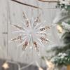 Natal Natal glitter árvore de Natal pingente branco salto alto alce floco de neve estrela pinha decoração de feriado