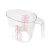 En stock taza medidora plegable transfronteriza con asa traje de 3 piezas herramientas para hornear doble escala medidor plástico transparente taza medidora para el hogar