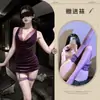 Lingerie Sexy, Saia Sexy de Renda Colada ao Corpo, Pijama de Tentação Uniforme, Conjunto Patchwork Estilo Abstinência Qqny