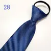 Corbata de Hombre Cremallera Novio Boda Roja 8cm Vestido Negocio Nudo Negro Libre Perezoso Fácil de Tirar Azul Corbata