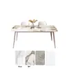 Mesa de comedor y silla italianas ligeras de lujo con placa de roca, combinación moderna y sencilla, mesa de comedor para apartamentos pequeños, mesa larga para el hogar, sala de estar y comedor.