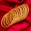 Pulseira Torcida Feminina Pulseira Torcida Ouro Fino Vietnamita Feminina Pulseira Fechada Entrega ao Vivo Joias Atacado Ouro Fino