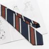 Corbata Jk Estilo Universitario Corbata Rayada Japonesa Accesorio para Camisa de Uniforme Material Escolar Atada a Mano Azul Oscuro Básica Versátil