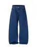 Estilo de Rua Americano Calça Jeans Scythe Masculina Modelo Básico Curva Solta Casual Longa vibe Calça Scythe Lavada Velha