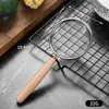 Acero inoxidable oreja puntiaguda mango de madera colador pequeño casero cocina leche de soya jugo filtro de residuos de té herramientas de repostería tamiz para harina