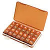 Directamente del fabricante, caja organizadora de pastillas portátil para llevar los siete días de la semana, caja dispensadora y de almacenamiento de pastillas con múltiples compartimentos