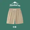 Shorts Esportivos Masculinos de Verão para Jovens Calças Largas Casuais Estilo Coreano Calças de Praia Cor Sólida Calças de Cinco Quartos Calças Grandes Tendência